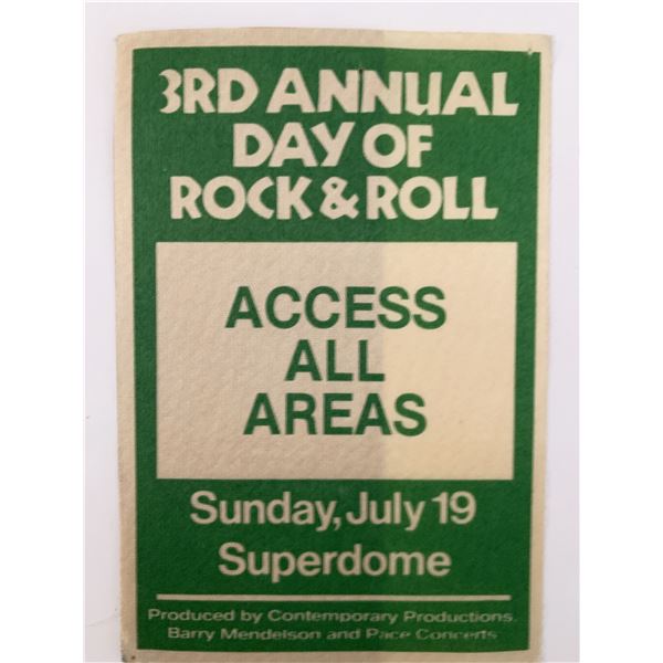 3rd Annual Day of Rock & Roll Access All Areas Pass