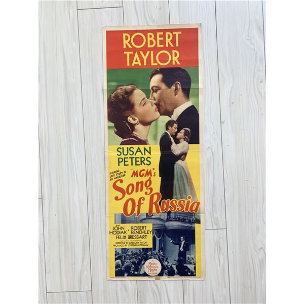 Song of Russia original 1944 vintage insert movie poster