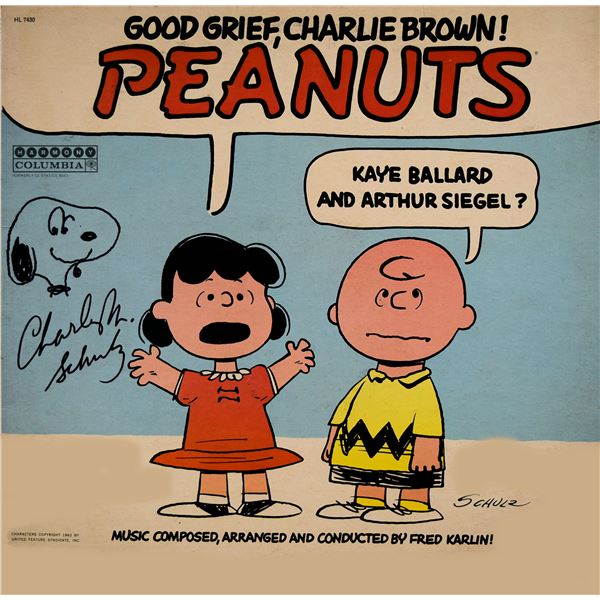 Peanuts Good Grief, Charlie Brown! signed soundtrack album