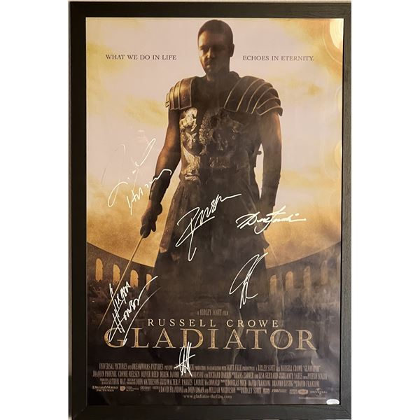 Gladiator cast signed movie poster