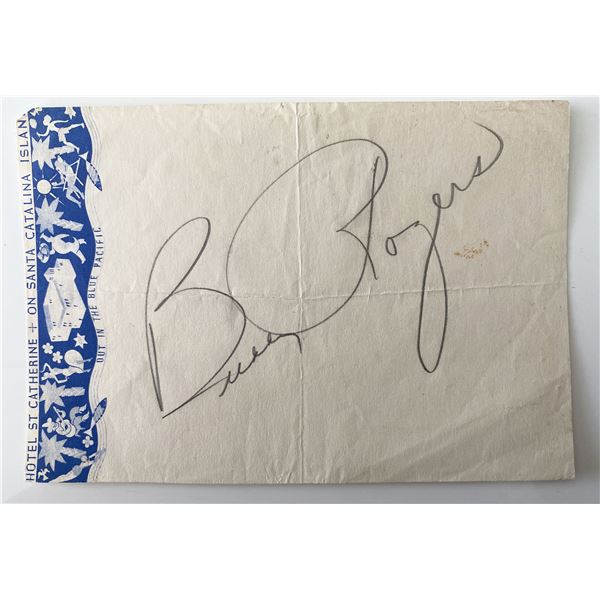 WWF Nature Boy Buddy Rogers signed postcard