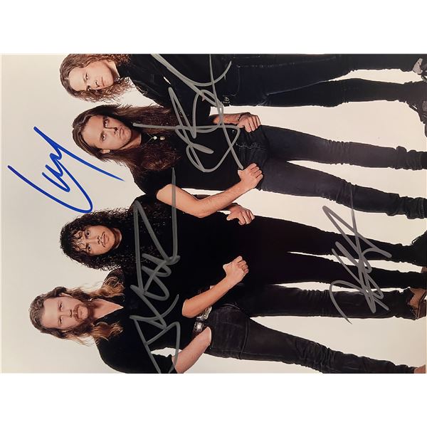 Metallica band signed photo