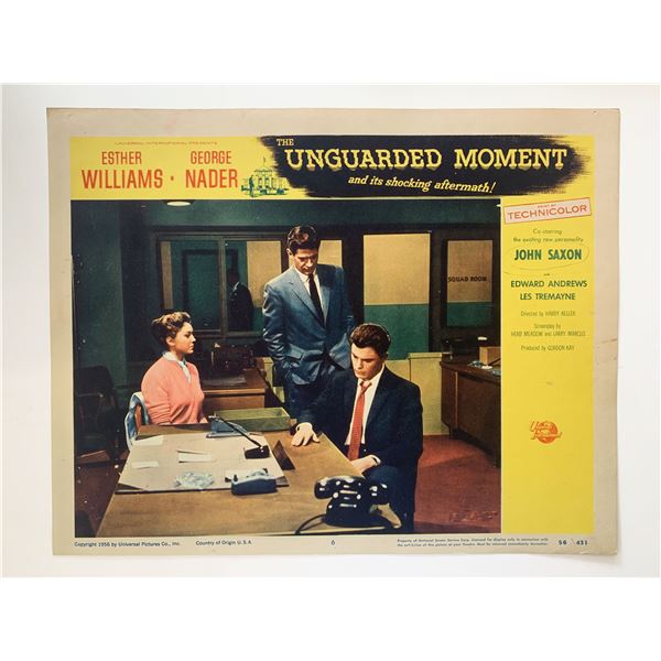 The Unguarded Moment original 1956 vintage lobby card