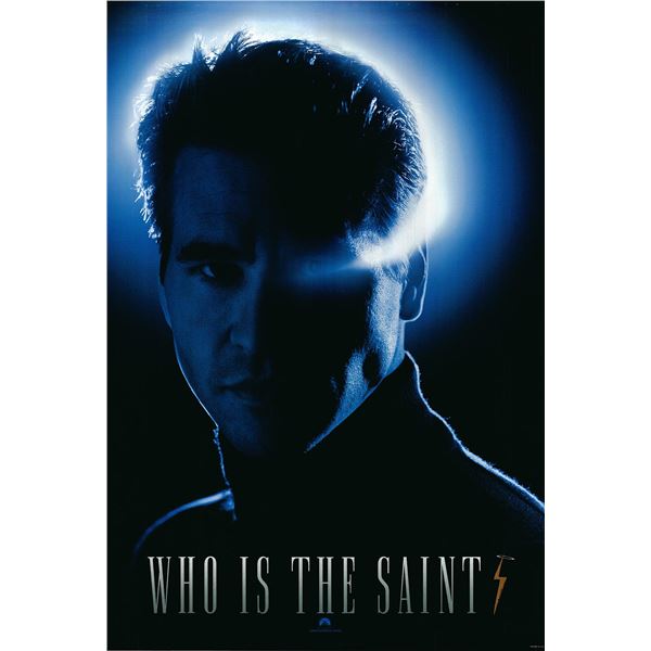 The Saint 1996 original vinyl ceiling drop teaser advertising poster