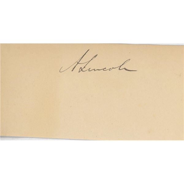 Abraham Lincoln signature cut