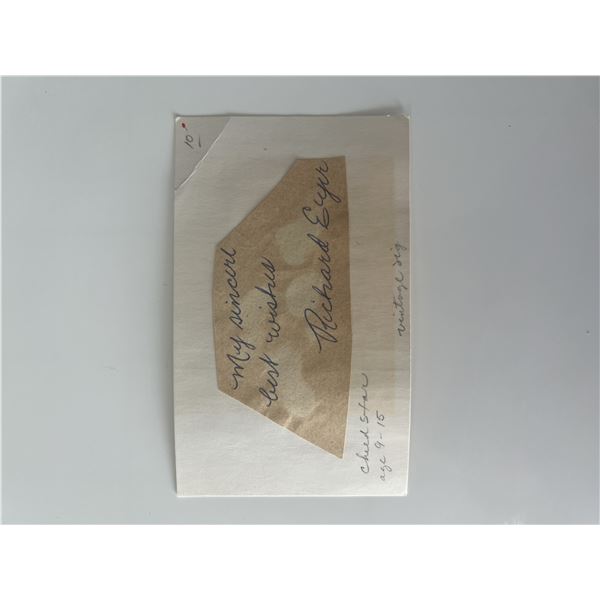 Child Actor Richard Eyer original signature