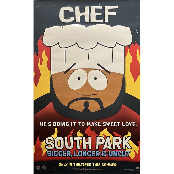 South Park Chef 1999 Bigger Longer Uncut Original Bus Shelter Movie Poster