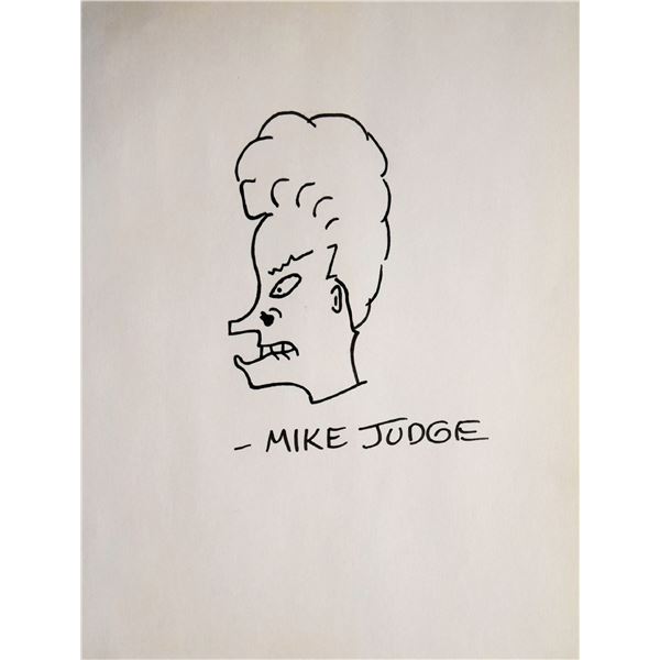 Mike Judge signed Beavis drawing