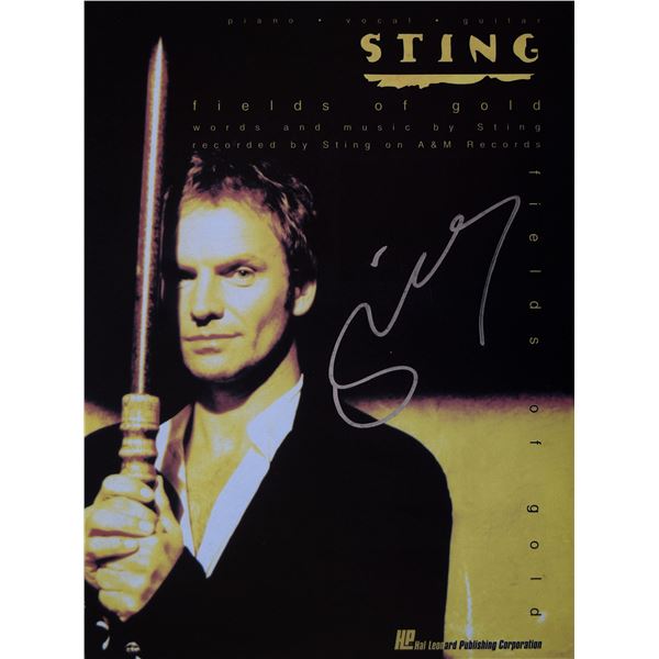Sting signed sheet music