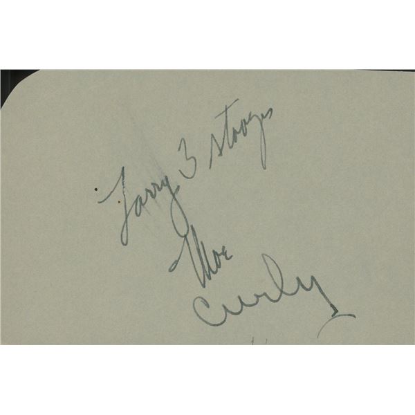 Three Stooges original signatures. GFA Authenticated