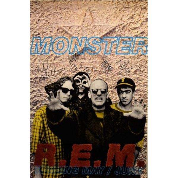 REM signed Monster promo poster