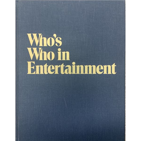 Who's Who in Entertainment first edition book