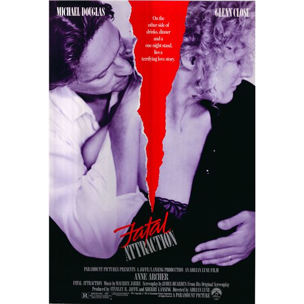 Fatal Attraction 1987 original vintage one sheet movie poster