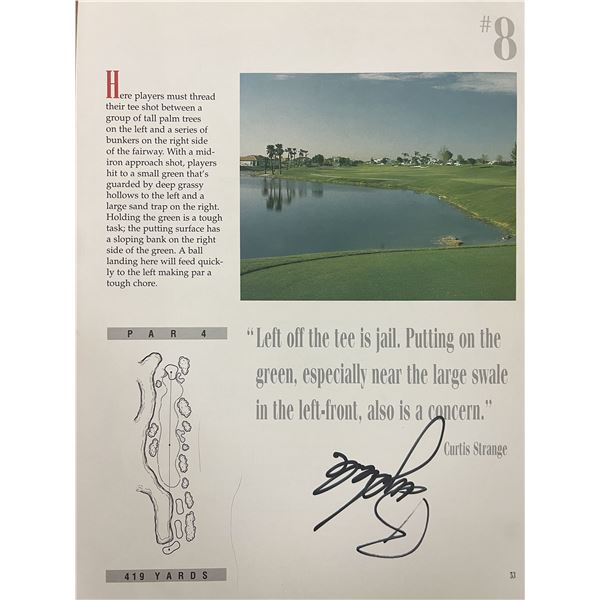 Professional golfer Billy Andrade signed magazine page
