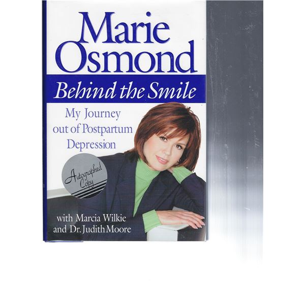 Behind the Smile: My Journey Out of Postpartum Depression Marie Osmond signed book