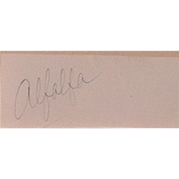 Alfalfa "Our Gang" signature slip