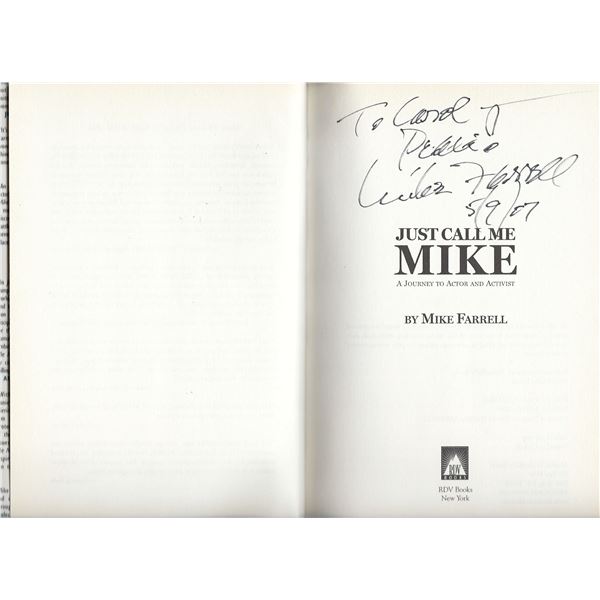 Mike Farrell signed book