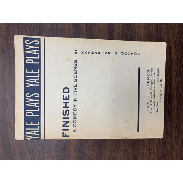 Yale Plays signed book
