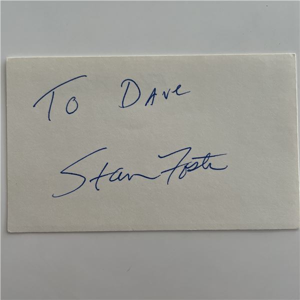 Stan Foster signature cut