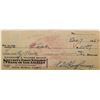 Image 1 : Clark Shaughnessy double signed check