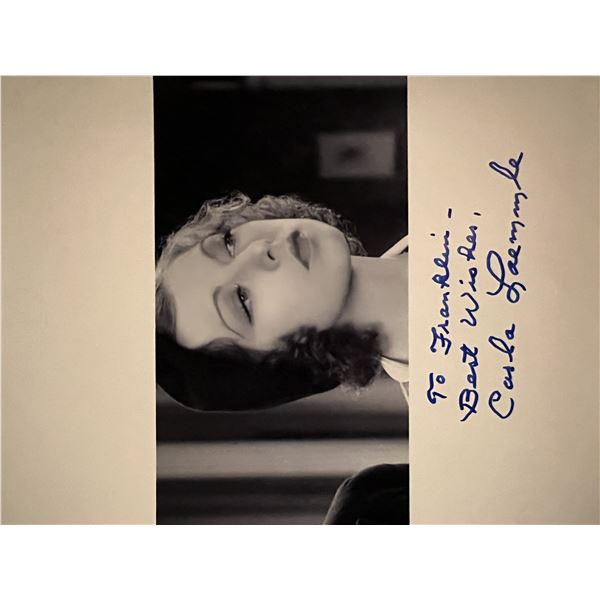 Carla Laemmle signed photo
