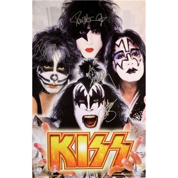 Kiss signed album insert poster