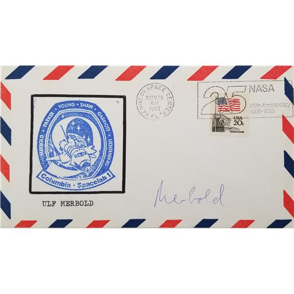 Ulf Merbold signed Columbia Spacelab 1 envelope