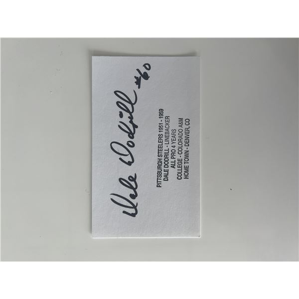 Pittsburgh Steelers Dale Dodrill original signature