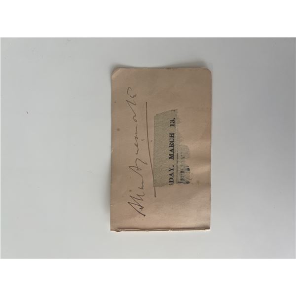 Allan Aynesworth original signature