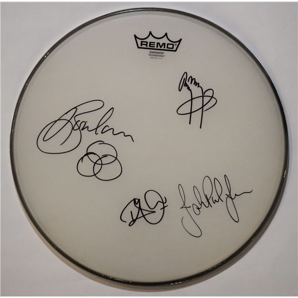 Led Zeppelin signed drumhead