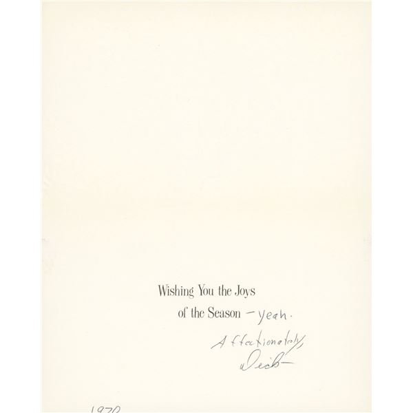 Dick Sargent signed holiday card
