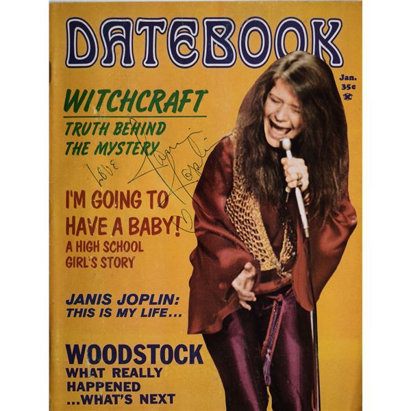 Janis Joplin signed magazine