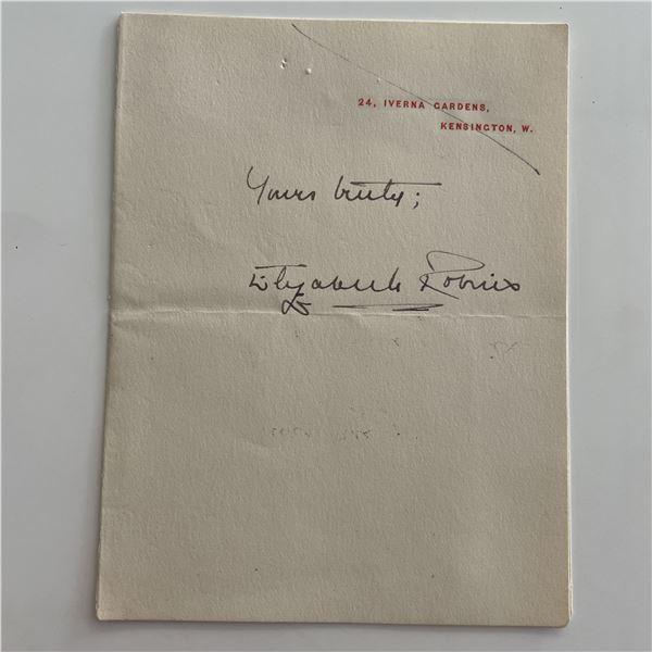 Elizabeth Robins signature cut