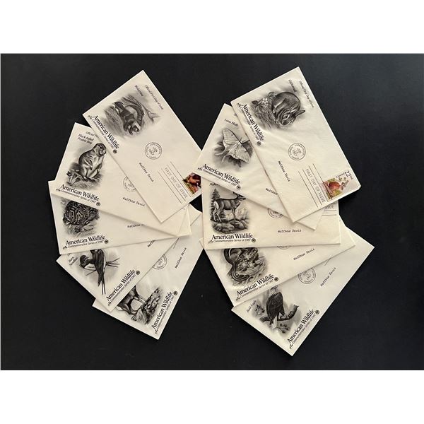 Lot of 10 American Wildlife FDC's