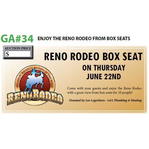 ENJOY THE RENO RODEO FROM BOX SEATS