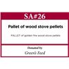 Pallet of wood stove pellets