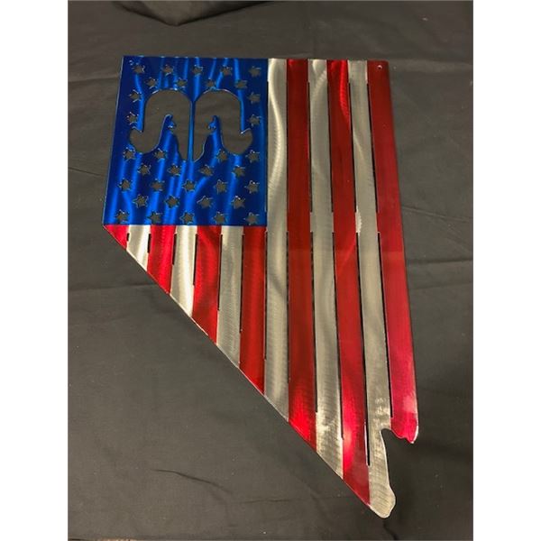 Custom metal NBU American Flag Nevada