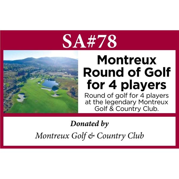 Montreux Round of Golf for 4 players