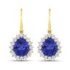 Image 1 : 14KT Yellow Gold 2.88ctw Tanzanite and Diamond Earrings