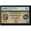 Image 1 : 1882 $50 Gold Certificate PMG 15