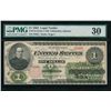 Image 1 : 1862 $1 Legal Tender Note PMG 30