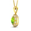 Image 3 : 14KT Yellow Gold 1.85ctw Peridot and Diamond Pendant