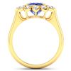 Image 4 : 14KT Yellow Gold 2.02ctw Tanzanite and Diamond Ring