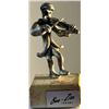Image 2 : JUDAICA BEN ZION STERLING SILVER MUSICIAN FIGURES ON MARBLE BASES CIRCA 1940'S