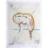 Image 1 : Salvador Dali "TEARFUL SOFTWATCH" Limited Edition Plate Signed Lithograph W/COA