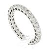 Image 9 : Classic 14k White Gold 1.60 ctw Shared Prong Set Round Diamond Eternity Band Rin