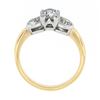 Image 8 : Antique Edwardian 18k Gold Platinum European Diamond w/ Accents Engagement Ring