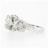 Image 6 : Vintage Platinum 2.15 ctw GIA Round Prong Set Diamond w/ Accents Engagement Ring