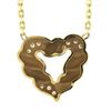 Image 6 : 14K Yellow Gold 15 0.30 ctw Diamond Twisted Scalloped Open Heart Pendant Necklac