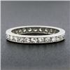 Image 4 : Antique Platinum 1 ctw Single Cut Channel Diamond 2.6mm Eternity Wedding Band Ri